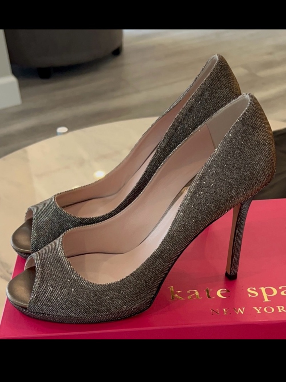 Kate Spade Peep Toe Stiletto Heels.